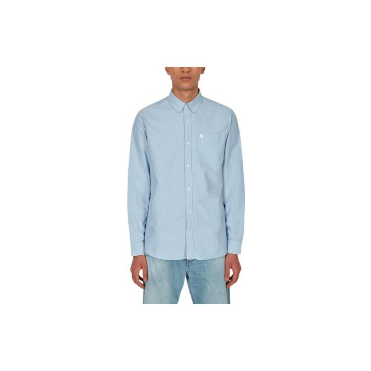 Carhartt WIP Shirts Men's Blue Lapel Moderate Other I030799-12T-XX