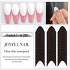 French Tip Nail Art Stickers - Crescent & V-Shaped Black Gel