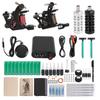 Double Tattoo Coil Machine Kit Tattoo Power Supply Tattoo Practice Inks Complete Liner Shader