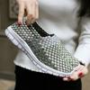 Fashion New Lightweight Flat Women Shoes Elastic Strap Casual Woven Shoes Women's Comfortable Shoes Flat Shoes