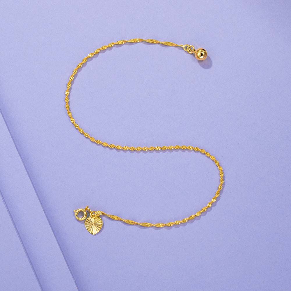 Love Heart Drop Chain Bell Pendant Thin Chain Water Wave Necklace Anklet Bracelet Thick Chain