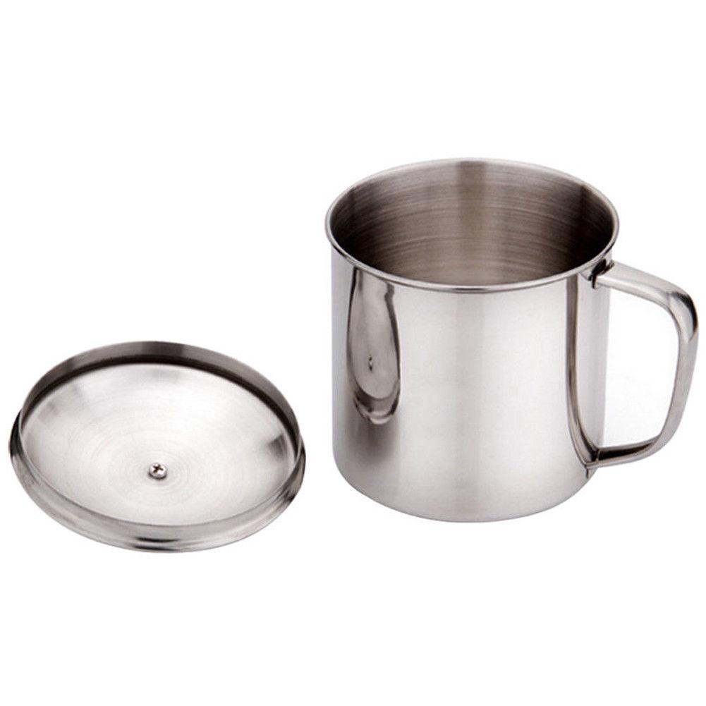 Roamtic Fashion Kitchen Mug Beer Steel Camping Coffee Drinking Tea Travel 480ml Stainless Handle Cup