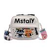 Funny Cute Cartoon Graffiti PU Leather Handbag for Women Shoulder Messenger Bag Female Crossbody Bags Clutch Purse