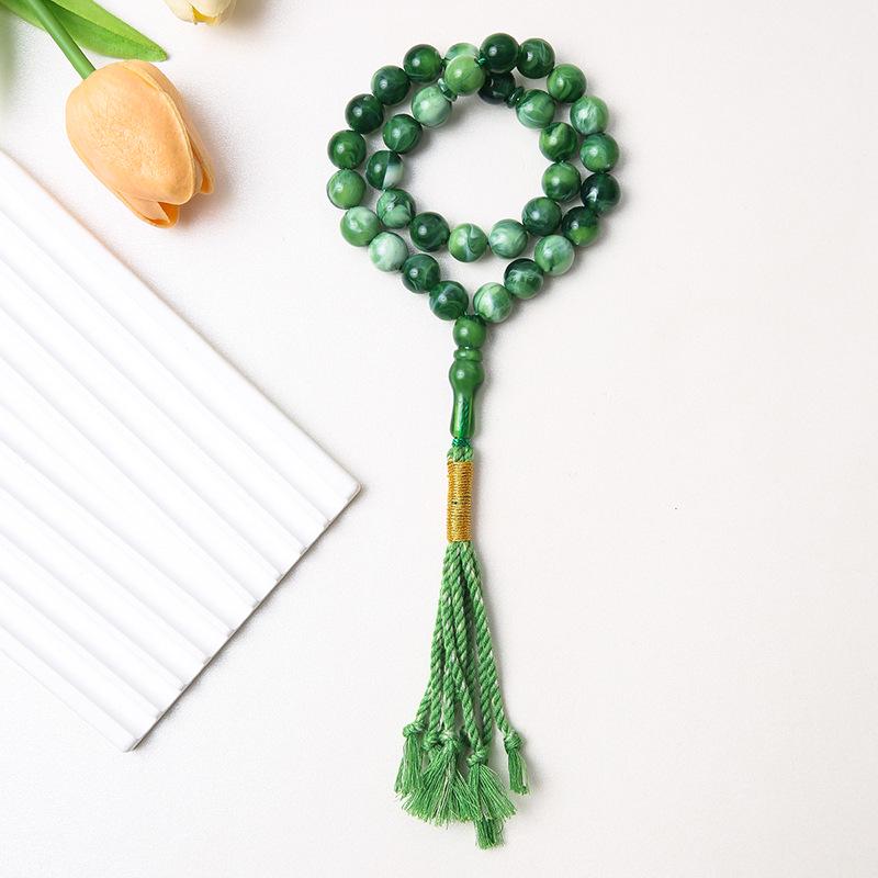 Классические исламские четки из 33 бусин с кисточкой