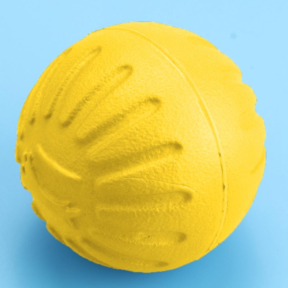 1 Pcs EVA Dog Ball Toy Pet Bite Resistant Chew Toys Pets Interactive Balls(yellow)