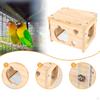 Wooden Bird House for Inside Cage Nest Resting Place Hut Wood Parakeet Nesting Box Parrot