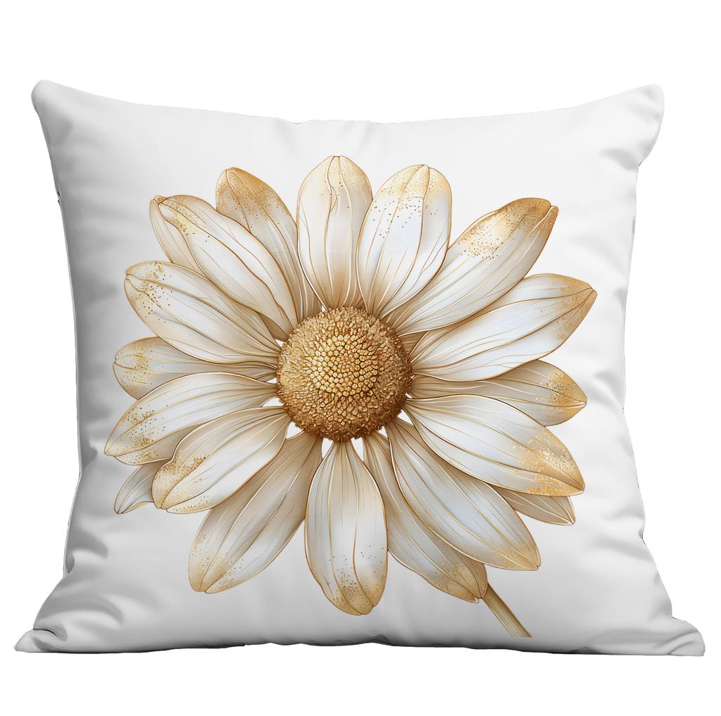 Новая Цветочная Наволочка с Золотым Принтом для Дома, Гостиной, Дивана, Декоративная Наволочка