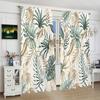 2 шт. - Шторы из полиэстера с рисунком свежих пальмовых листьев, шторы с кулиской 42 * 84, украшение для спальни, гостиной, семейной комнаты