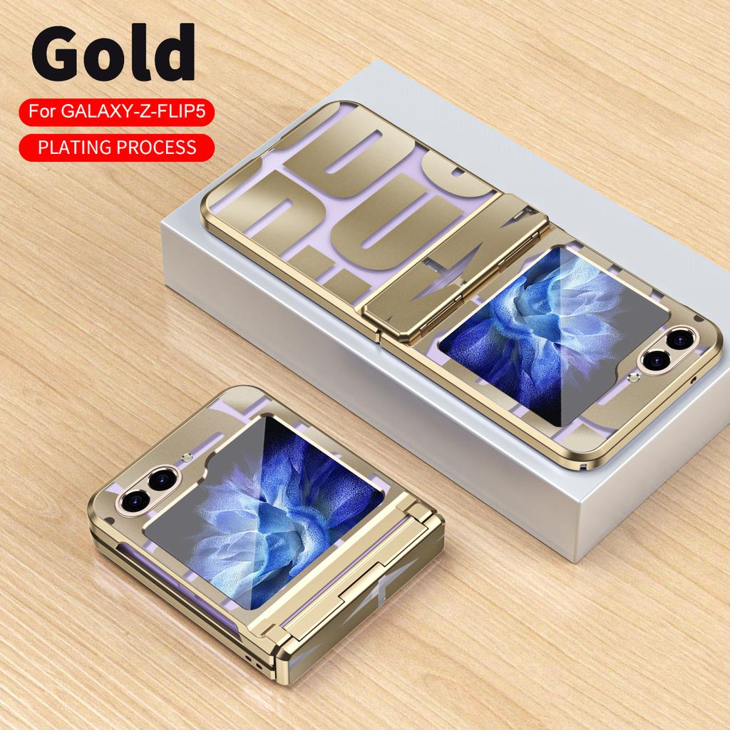 Transparent Hinge Case For Samsung Galaxy Z Flip 6 5 4 3 Lovely Full-wrap Drop-proof Cover For Galaxy Z Flip6 Flip5 Flip4 Flip3