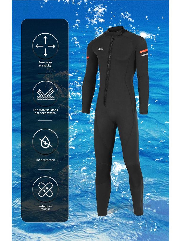 Мужской гидрокостюм OUZO 1,5 мм для дайвинга и серфинга с защитой от холода