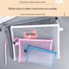 A4 Transparent Nylon Mesh File Bag - Test Paper Archive, Document Storage, Student Pencil Case, Office Zipper Bag (A5/A6)
