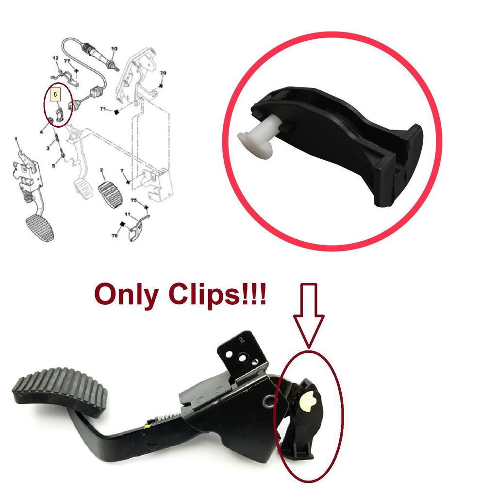 BSP613 Clutch Pedal Rod Holder Cable Fixing Clip for Citroen Berlingo Xsara N1 N2 Picasso N68 Peugeot Partner MK1 306 9633830680