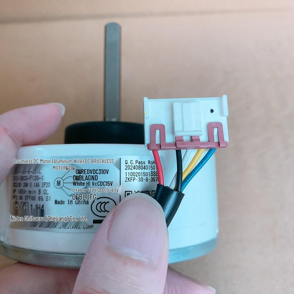 Двигатель вентилятора постоянного тока ZKFP-30-8-357L для внутреннего блока кондиционера Midea (SIC-38CS-F130-1)