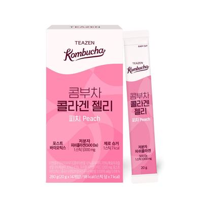 Коллагеновое желе Kombucha Peach 14 упаковок (14-дневный запас)