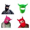 Novelty Devil Horn Face Cover Hat Knit Balaclava Cap for Women Men Winter Warm Hat Adult Halloween Costume Role Play Cap