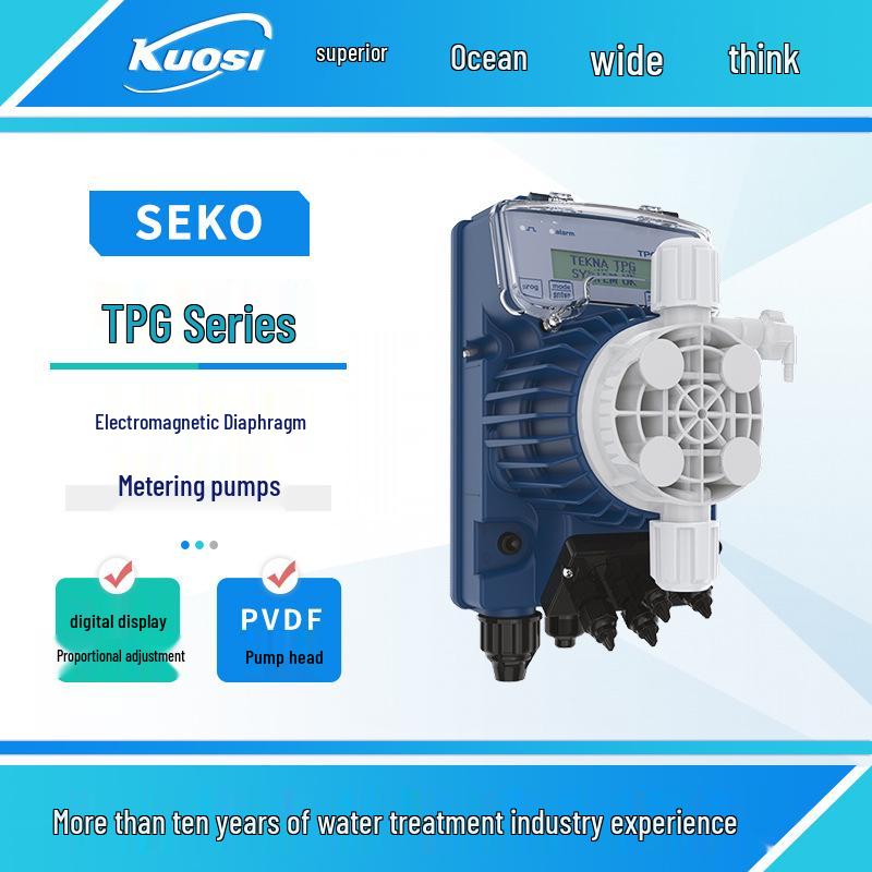 Дозировочный насос Seko SaiGao с соленоидным мембранным приводом, серия TPG, с головкой из ПВДФ