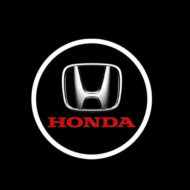 For Honda Ac2Pcs LED Car Door Welcome Light Projector Ghost Shadow Courtesy Lamp for Honda Accord Elysion CR-Z Odyssey SPIRIOR Accessories