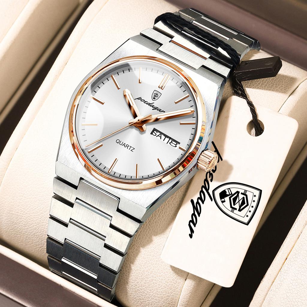 POEDAGAR Top Fashion Watches For Women Waterproof Luminous Quartz Ladies Watch Date Week Casual Elegant Woman's Wristwatch Reloj