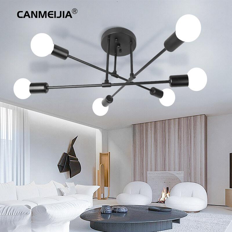 Canmeijia Modern Chandelier Nordic Decor Lamp Celing Light 6 Head Pendant Lights Hanging Light For Living Dining Room