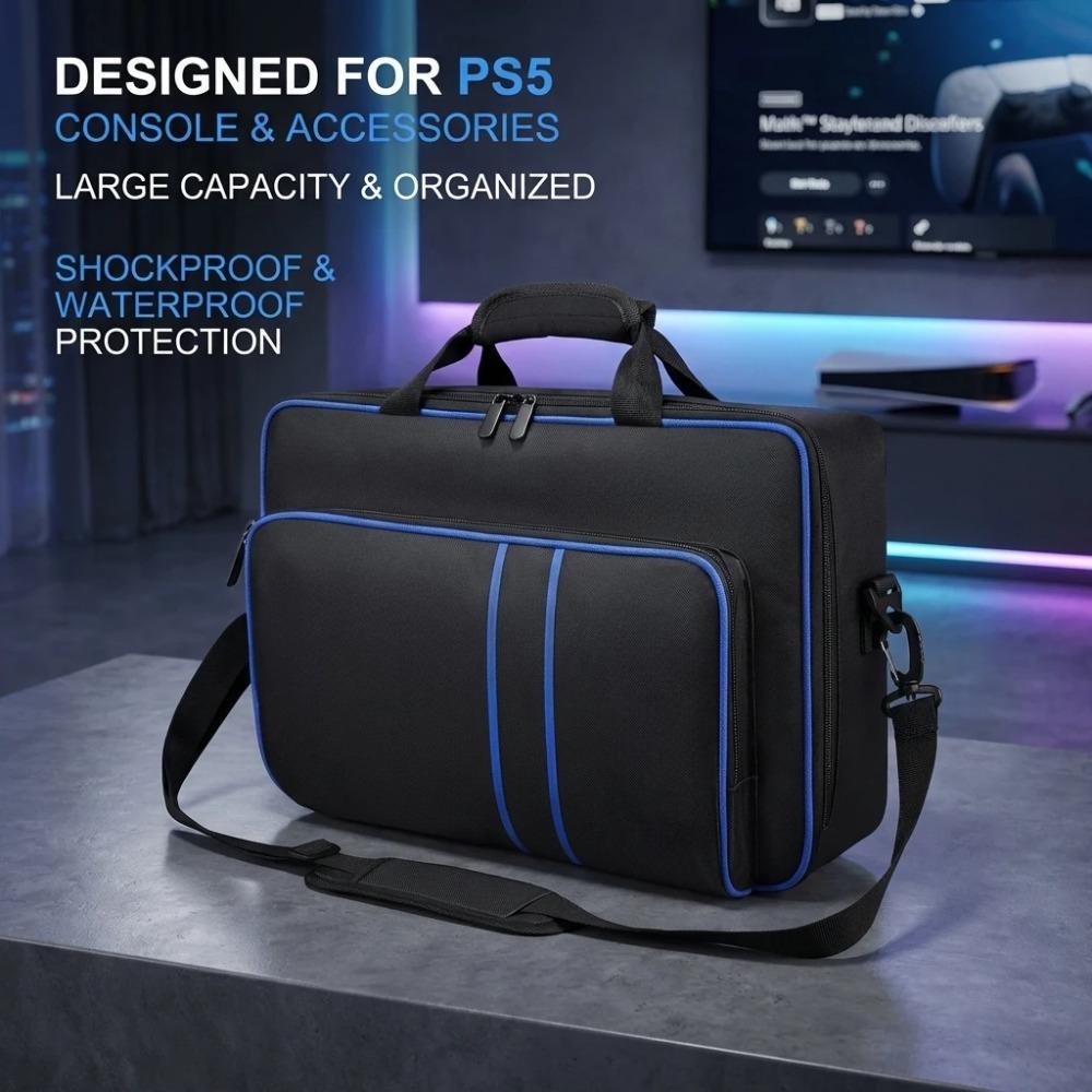 Дорожный чехол-сумка для PS5, защитная сумка для консоли PS5 (дисковая/цифровая версия) с контроллерами, картами игр, органайзером для гарнитуры