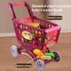 Kids Shopping Cart Toy Kids Trolley Toy Play Kitchen Pretend Play Educational Toy for Boys Girls Not Include Fruit & Food