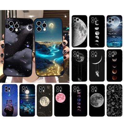 Чехол для телефона «Космическая луна» для iPhone Samsung Galaxy Redmi Xiaomi Oppo OnePlus Note SA 7 8 9 10 11 12 13 14 20 21 22 23 53 54 Pro Max Plus Ultra TPU Soft