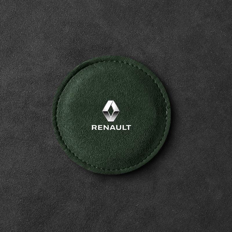 Накладка-подстаканник для автомобиля из ПУ кожи, коврик-подставка с прорезью, противоскользящий, для Renault Dacia CLIO MK3 3 III MEGANE MK2 SCENIC MK2 5