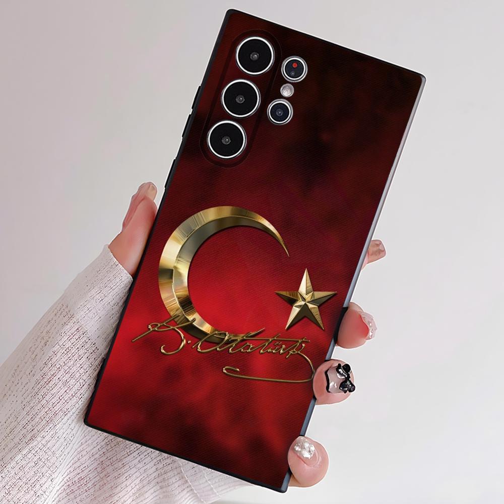 Чехол для телефона с флагом Турции и паспортом для Samsung S Series S21 S22 S23 S24 S25 FE Plus Ultra, мягкий ТПУ, приятный для кожи