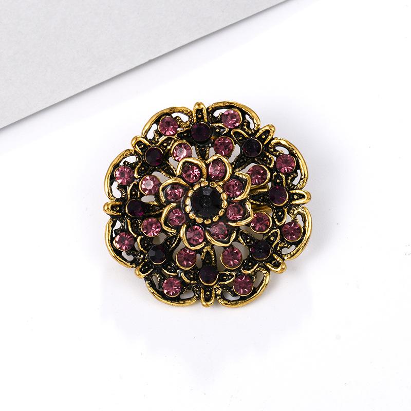 Pin Corsage Clothing with Crystal Brooch Wholesale Alloy Rhinestone Small Fashion Trade Card Accessories