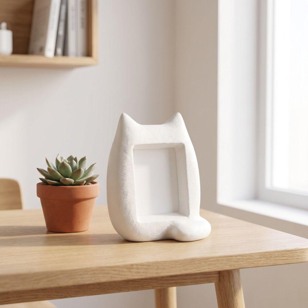 Home Decoration Cat Photo Frame 3D Printed DIY Desktop Ornament Album Ornament Office Desk
