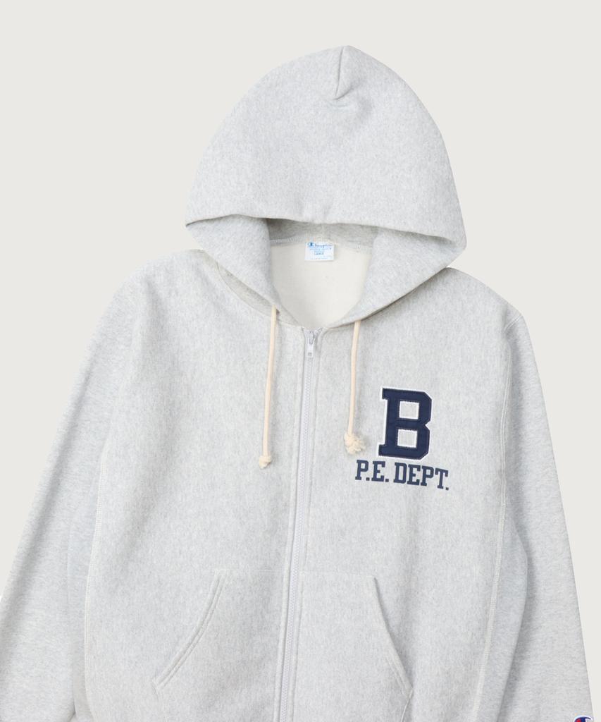 Champion Reverse Weave Blu-Tack Loose Fit City Zip-Up Hoodie Silver Grey