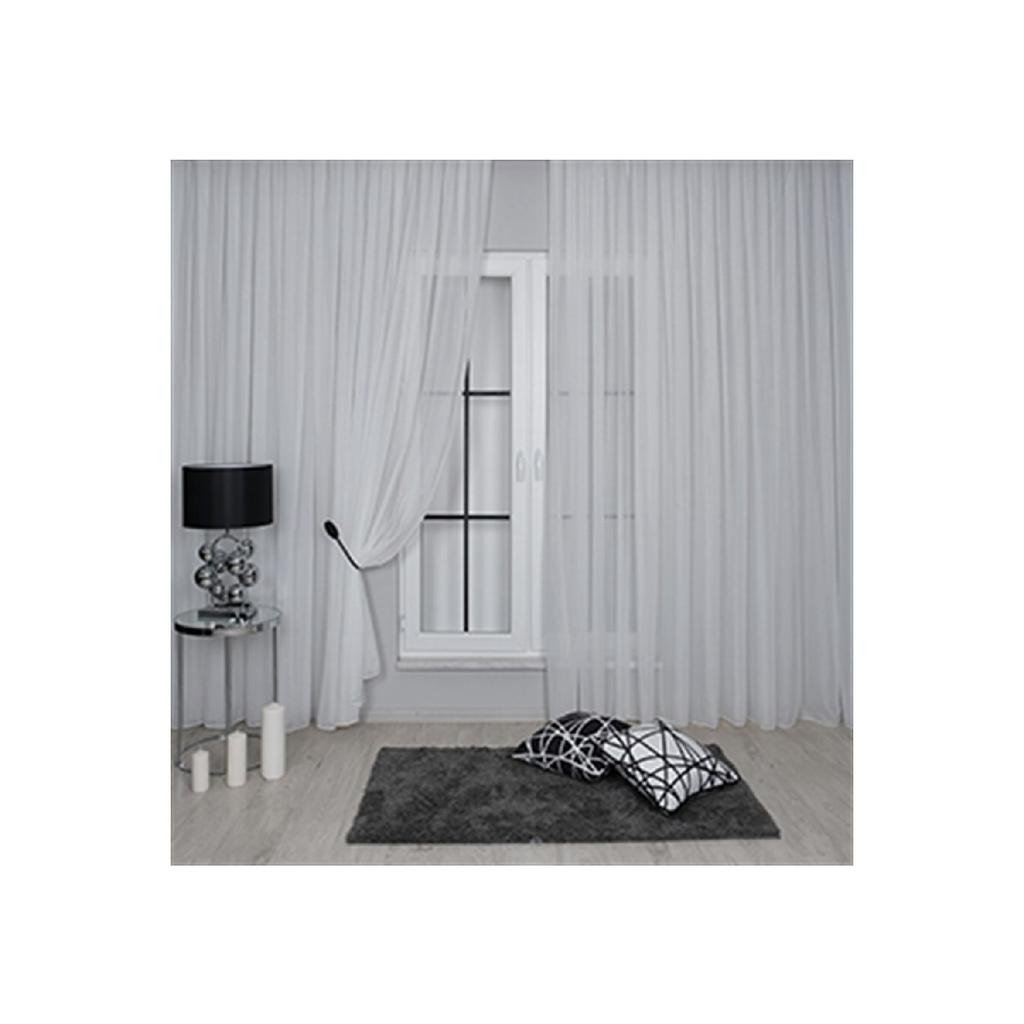 Плоская плиссированная тюль из микро-шелковой вуали кремового цвета