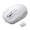 Sanwa Supply Silent Bluetooth Wireless Mouse (Rechargeable, 5 Buttons, White) MA-WBBS519W