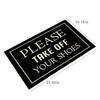 Entrance Door Carpet, Funny Sayings Understated Decorative Door Carpet, Please Take Your Shoes Off Non-slip Rug, Bathroom Floor Mat-hy