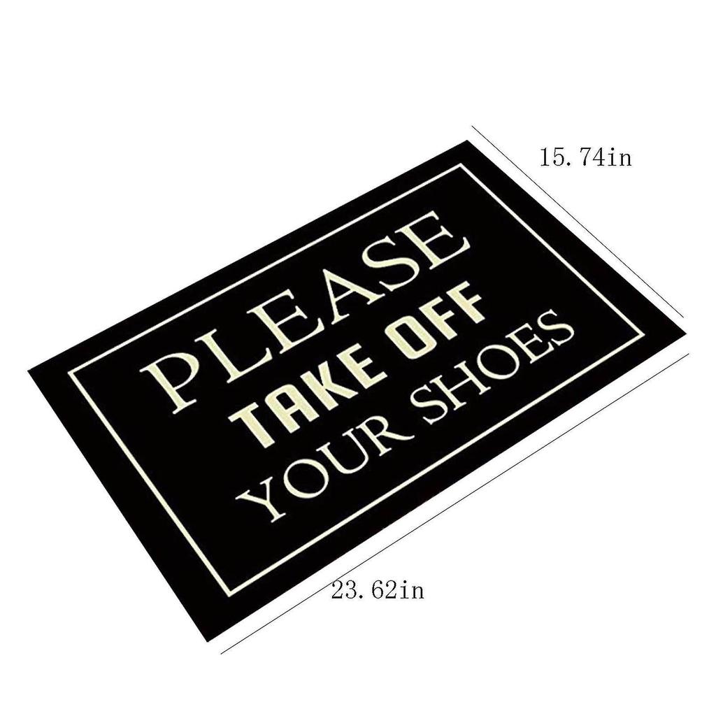 Entrance Door Carpet, Funny Sayings Understated Decorative Door Carpet, Please Take Your Shoes Off Non-slip Rug, Bathroom Floor Mat-hy