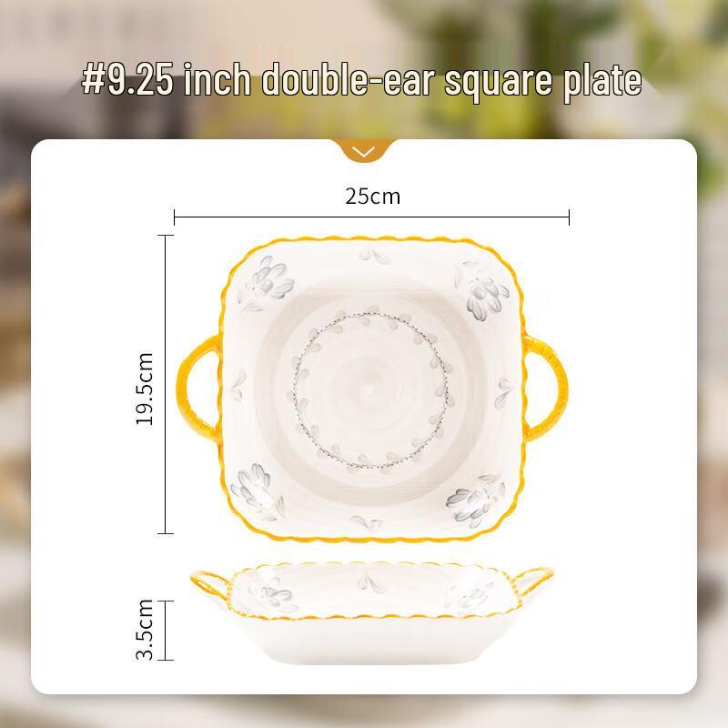Ухэ Нордическая Пасторальная Цветочная Костяная Фарфоровая Рыбная Тарелка 12 дюймов