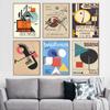 Abstract Art Geometric Figure Canvas Painting Bauhaus Ausstellung Wall Art Poster Office Living Room Home Decoration Mural No Frame