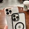 Для Magsafe Магнитный Чехол для Беспроводной Зарядки для iPhone 17 Air 16 15 14 13 12 11 16 Pro Max Mini Plus Жесткий Акриловый Прозрачный Чехол