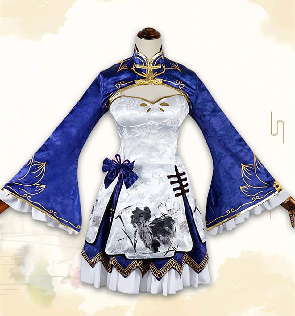 Жизнь в другом мире Рем Рам Косплей Китайское платье Наряд горничной Китайская одежда [milky time] ReZERO -Начало мира- ReZERO (Рем)