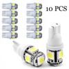 10 шт. W5w T10 5050 5smd Автомобильные светодиодные лампы Супер яркая ширина лампы Индикатор освещения номерного знака