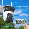 Беспроводная WiFi камера видеонаблюдения Icsee: HD, Полноцветное ночное видение, Трехэкранный, Удаленный мобильный мониторинг, Для наружного использования.