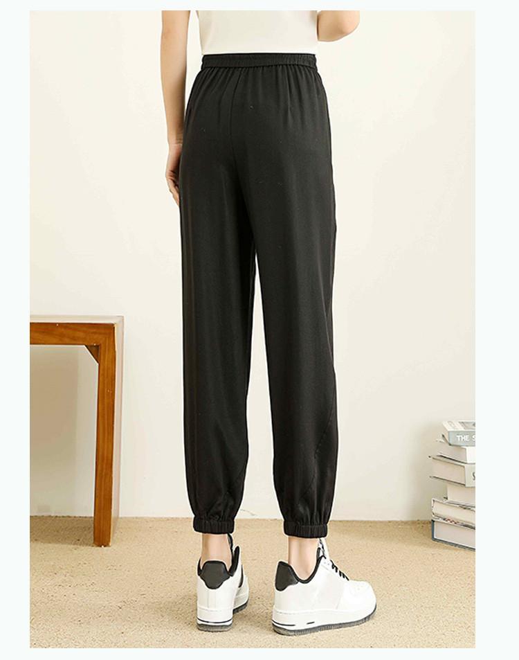Summer high waisted slimming casual pants, comfortable and versatile, cropped pants for children