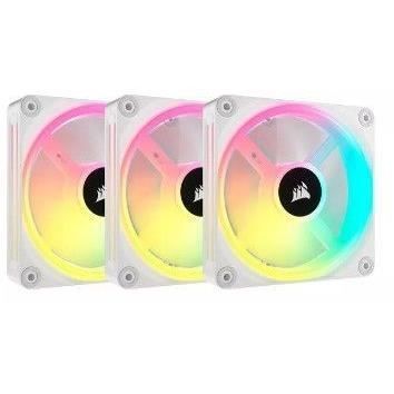 Вентилятор для ПК - CORSAIR - Серия QX RGB - iCUE LINK QX120 RGB WHITE - 120 мм - Стартовый комплект