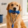 Pet Chew Toy Dog Toys for Aggressive Chewers, 2-in-1 Teeth Cleaning Dental Care with Anxiety Relief Rope, Bone Shaped TPR Interactive Tough