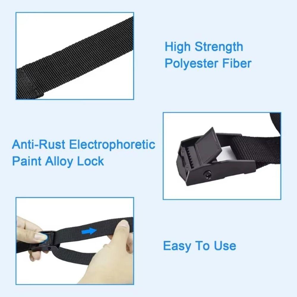 2pcs Multi-purpose Adjustable Secure Tie-Down Luggage Bag Fixed Strap Safe Luggage Transport