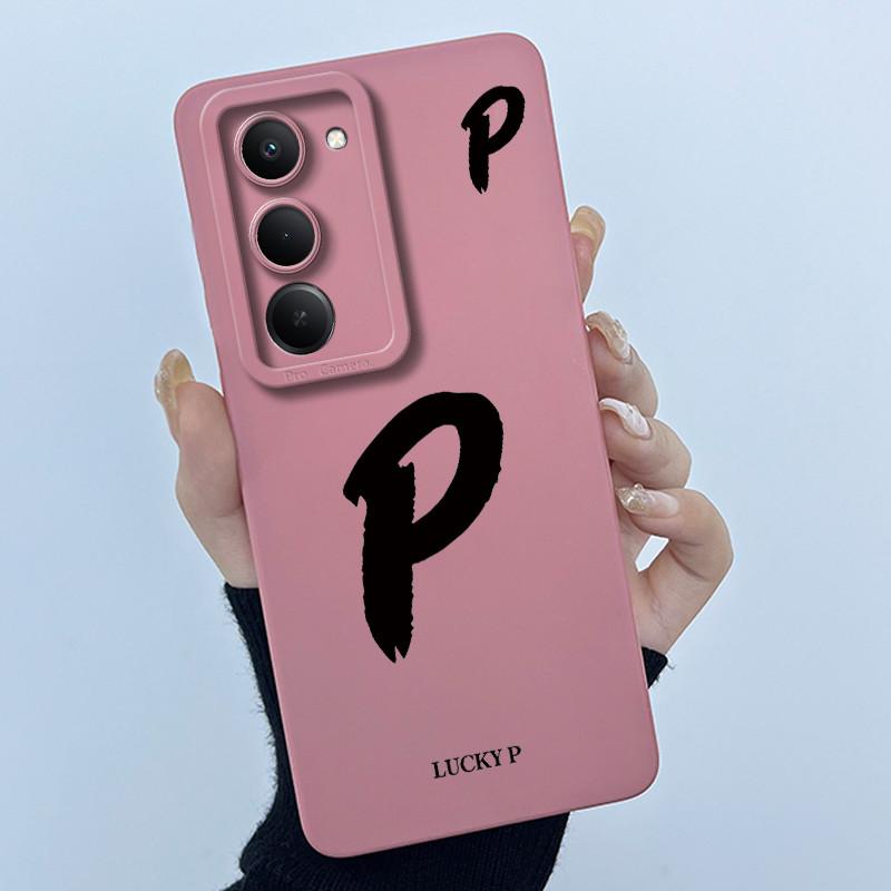 For Xiaomi Redmi 15 5G Cover Case Cute Initial Letters Couple Silicone Soft Matte Phone Bumper for REDMI15 5G Shockproof Casing