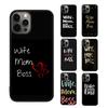 Цитаты Жена Мама Начальница Чехол для телефона для iPhone 17 Air 15 16 16e 14 13 Pro Max Coque 12 11 Pro Max Для Apple PLUS fundas