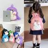Adorable Cartoon Rabbit Backpack For Kids Breathable And Spacious School Bag In Lake Blue Green Pink Blue Black And Purple