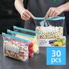 30 шт. Многоразовые пакеты для хранения продуктов питания, не содержащие БФА, герметичные, прозрачный дизайн, пригодные для микроволновой печи, пакеты для сохранения свежести