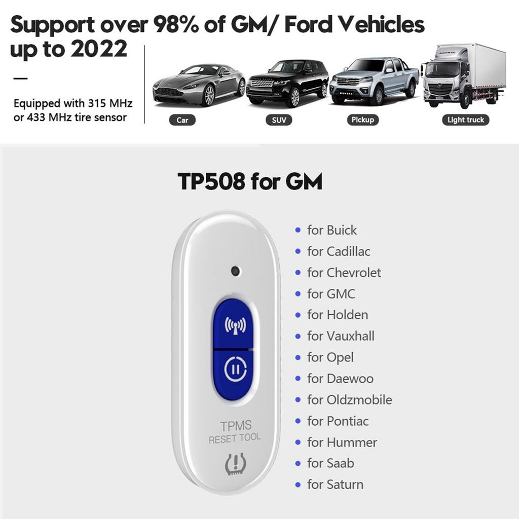 Инструмент для переобучения TPMS для датчика шин GM Инструмент сброса TPMS TP508 Инструмент активации датчика контроля давления в шинах